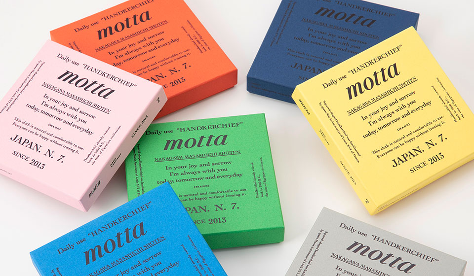motta 7周年記念ハンカチをつくりました